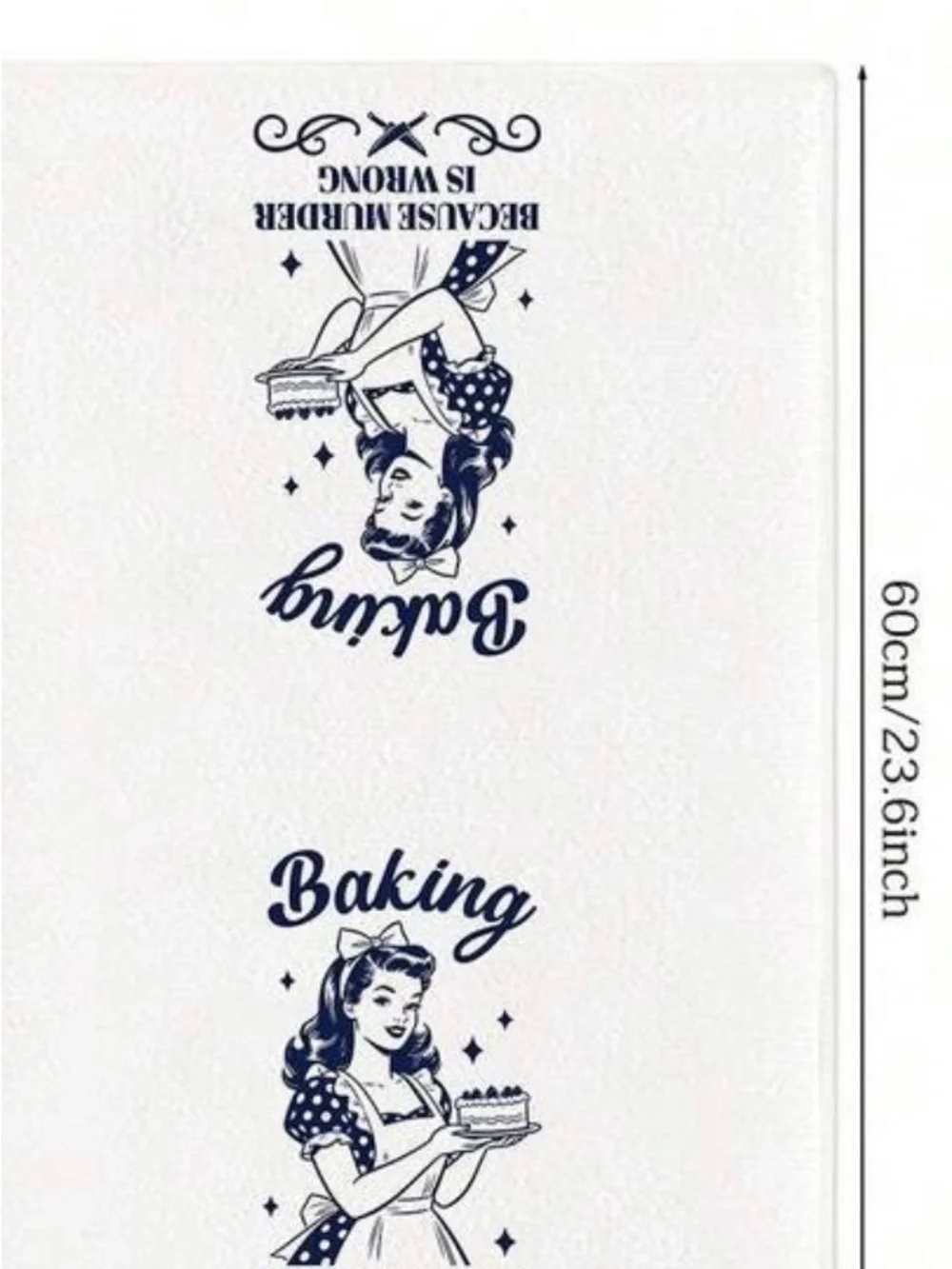 Retro Comic Print Dish Towels - White and Navy
